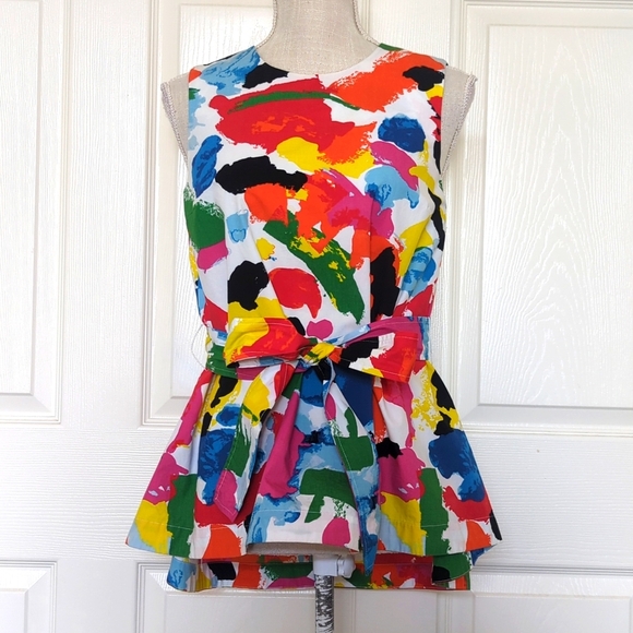 Kate Spade Saturday Trapeze Colorful Top - Picture 2 of 7